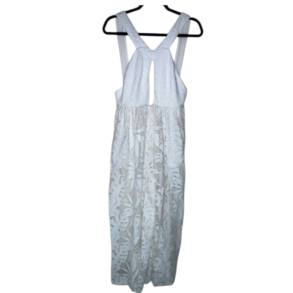 NWOT Free People FP Intimately La Vida White Crochet Cutout Lace Floral Jumpsuit - Picture 8 of 13